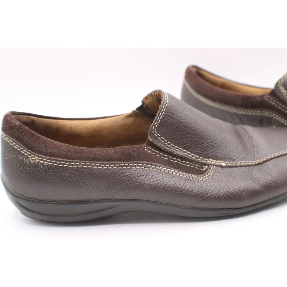 Natural Soul By Naturalizer Loafers Favor Size 9M Brown Leather Slip-On Shoes